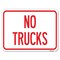 Signmission Driveway Sign No Trucks Heavy-Gauge Aluminum Rust Proof Parking Sign, 18" x 24", A-1824-24123 A-1824-24123 - alternate 1